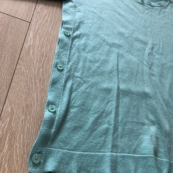 Talbots Lambswool Blend Side Button Detail Light Sweater in Light Blue Size M - Picture 10 of 11
